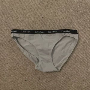 NWOT Calvin Klein Grey and black logo bikini brief panties